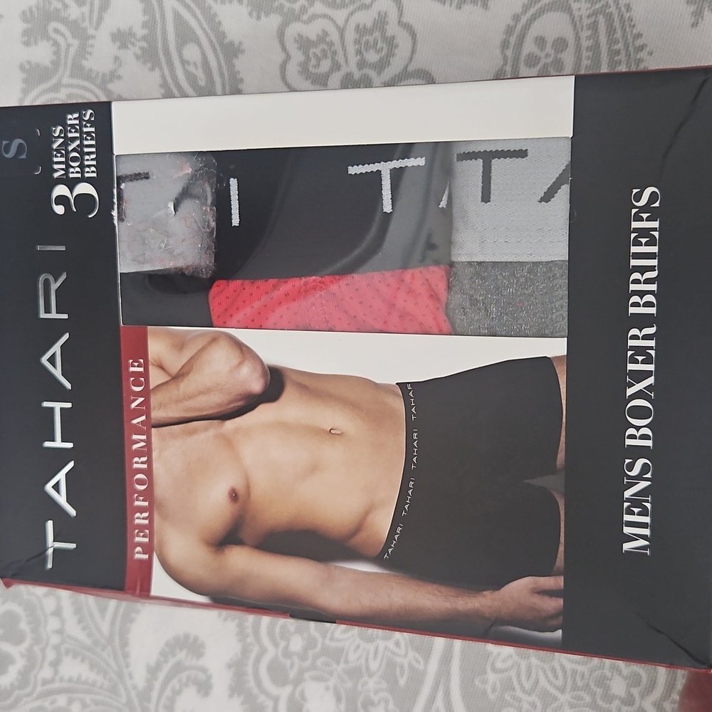Tahari Performance Men's Boxer Briefs - Black, Gray, Red Small